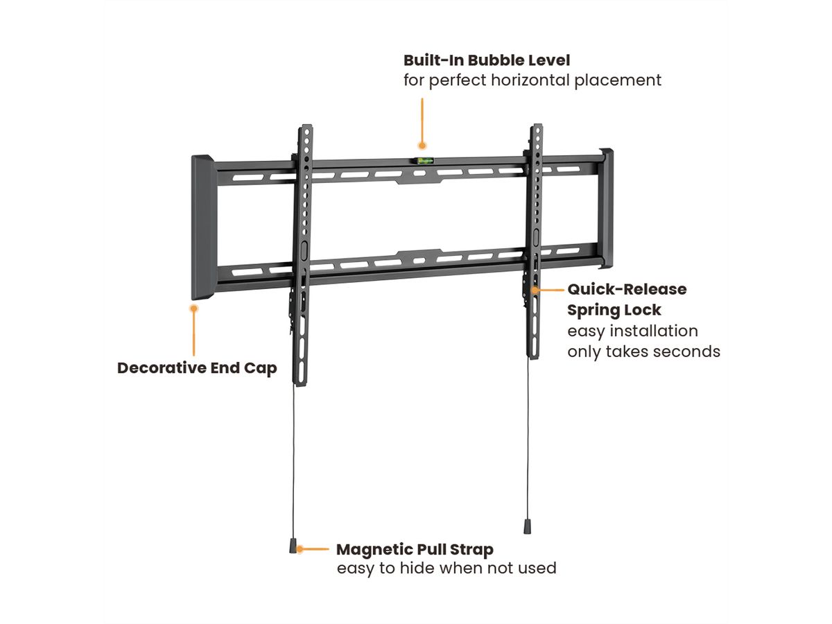 VALUE TV Wall Mount, 27mm Wall Distance, Fixed, < 75kg, VESA 800x400, <228,6cm (90"), fixed