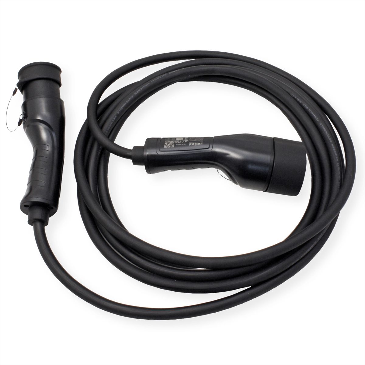 ROLINE EV Charging Cable Assembly Type2, 1-Phase, 250VAC (1P+N+E), 32 A, 7.4 kW, 5 m