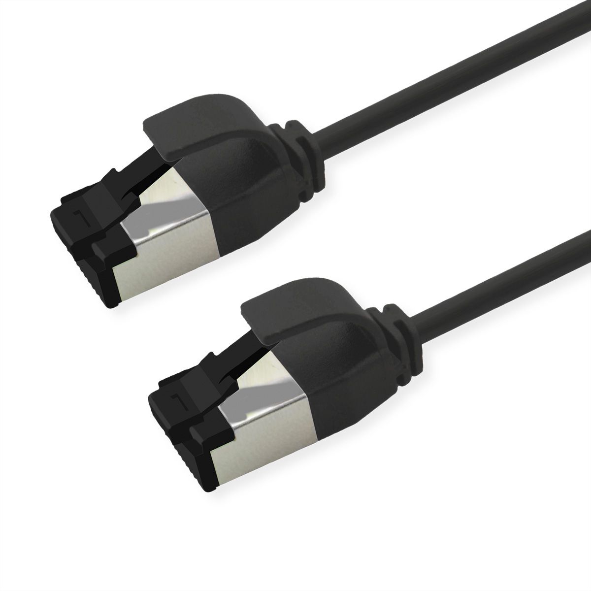 ROLINE S/FTP Patch Cord Cat. 8.1 (Class I), LSOH, Slim, PoE, black, 3 m