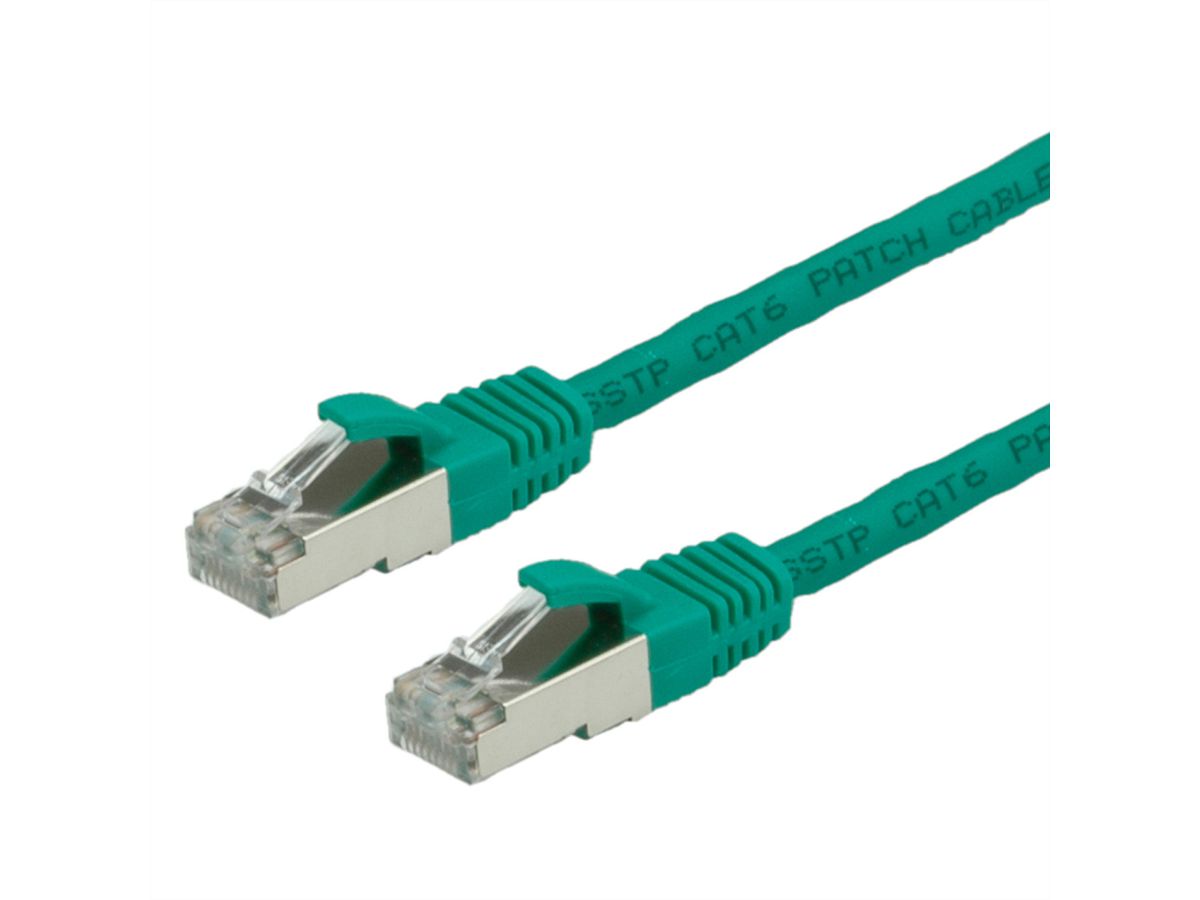 VALUE S/FTP Patch Cord Cat.6 (Class E), halogen-free, green, 7 m