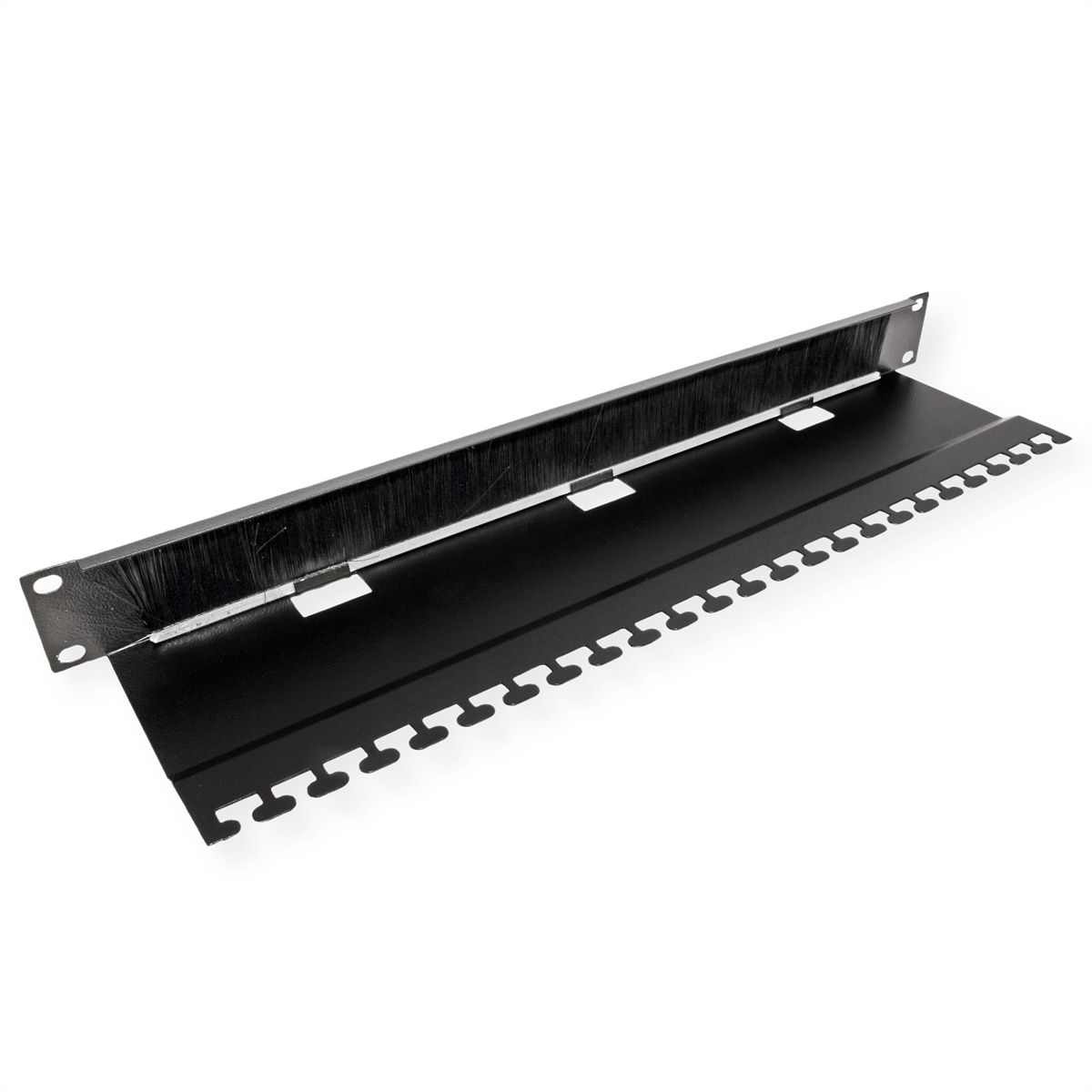 ROLINE 19-inch cable entry, with brush strip 1U black
