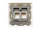 ROLINE Flush Mount Wall Oulet for Keystones, 2-port