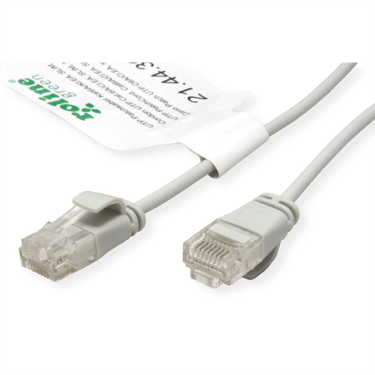 ROLINE GREEN UTP Data Center Patch Cord Cat.6A (Class EA), LSOH, Slim, grey, 5 m