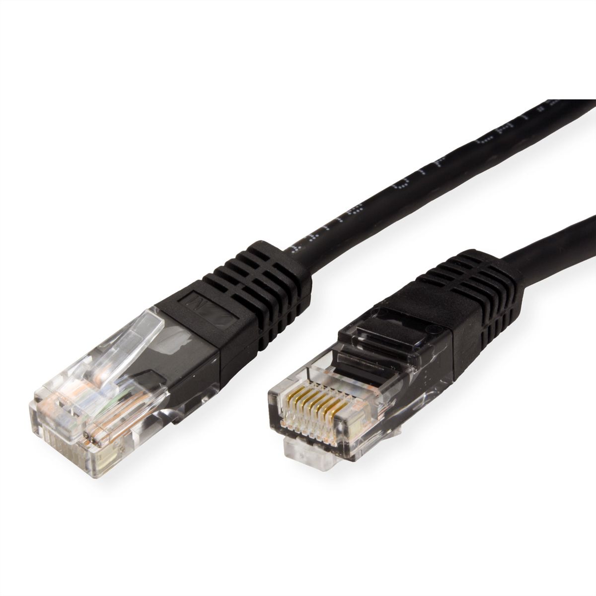ROLINE UTP Patch Cord Cat.5e (Class D), PoE, black, 0.5 m