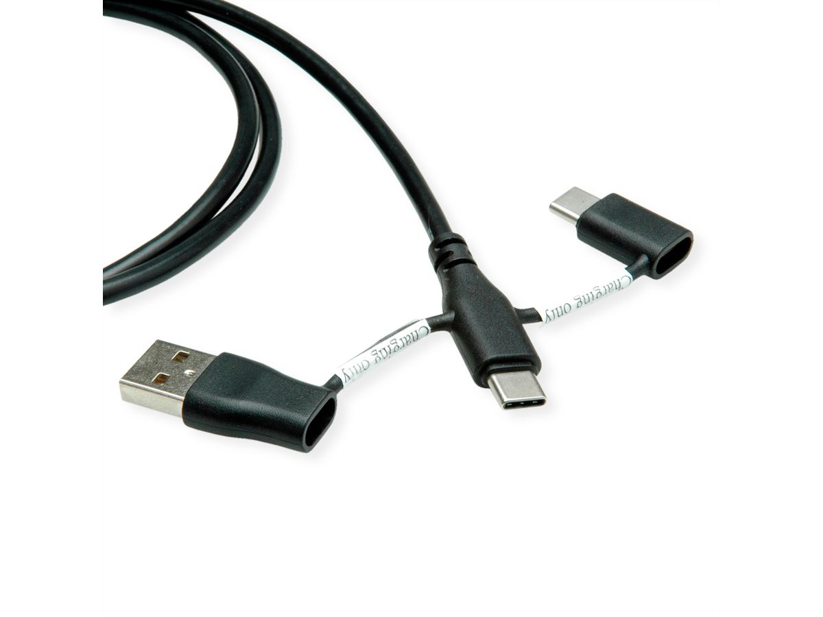ROLINE USB 2.0 Cable, C-C, with A+C Data Lane Blockers, 1 m