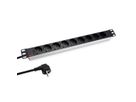 ROLINE PDU for Cabinet, 9x socket, 45°, 16A, Aluminium, 2 m