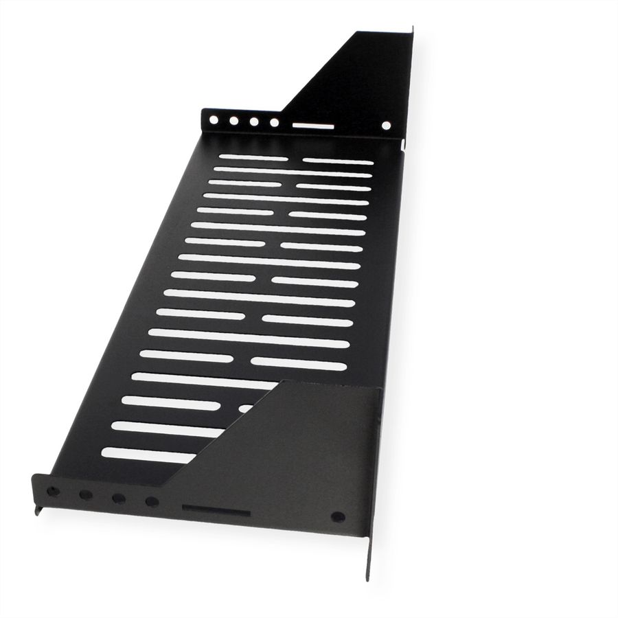 VALUE 19"-Fixed Shelf, 485 x 150mm, max. 15 kg, 2U, black