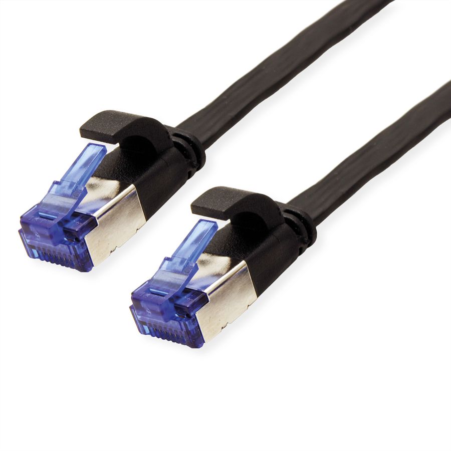 VALUE FTP Patch Cord, Cat.6A (Class EA), extra-flat, black, 3 m