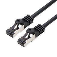 VALUE S/FTP Patch Cord Cat.8 (Class I), stranded, LSOH, PoE, black, 2 m