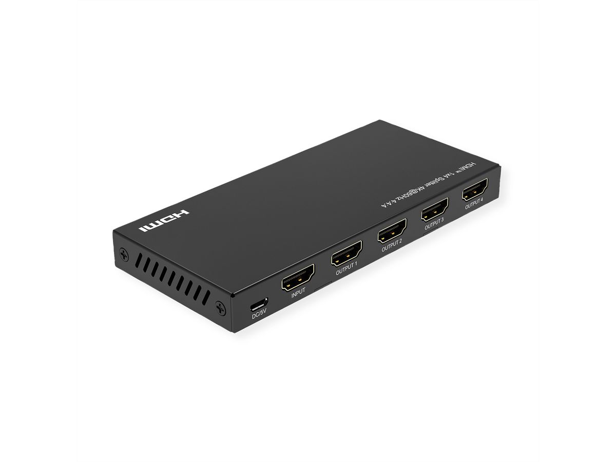 VALUE HDMI Splitter, 1x4, 4K60Hz
