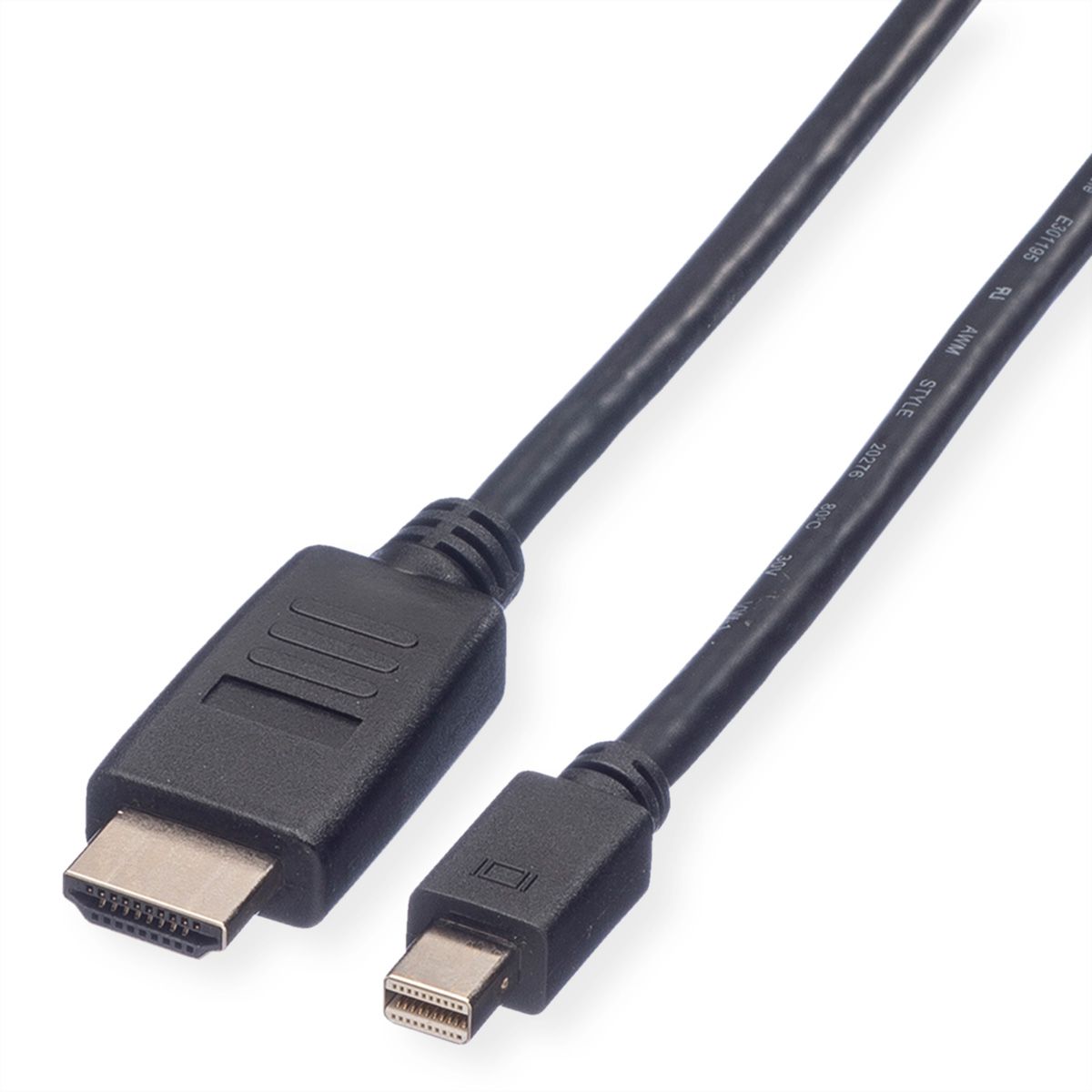 VALUE Mini DisplayPort Cable, Mini DP-HDTV, M/M, black, 1 m