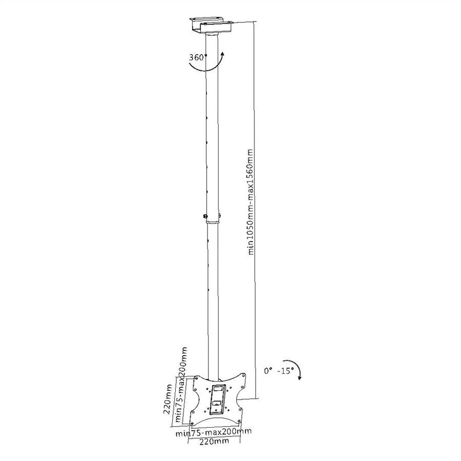 VALUE LCD/TV Ceiling Mount, 50kg