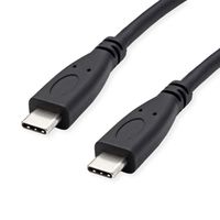 ROLINE GREEN USB 3.2 Gen 2 Cable, PD, C-C, M/M, 4K UHD-1, 10Gbit/s, Emark, 100W, black, 0.5 m
