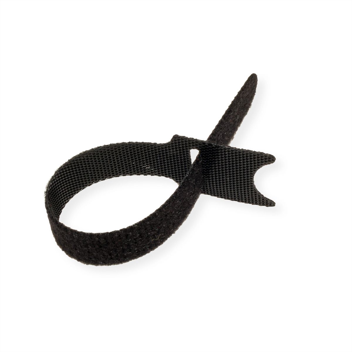VALUE Strap Cable Binder with Flap, 20 pieces/set, black, 15 cm