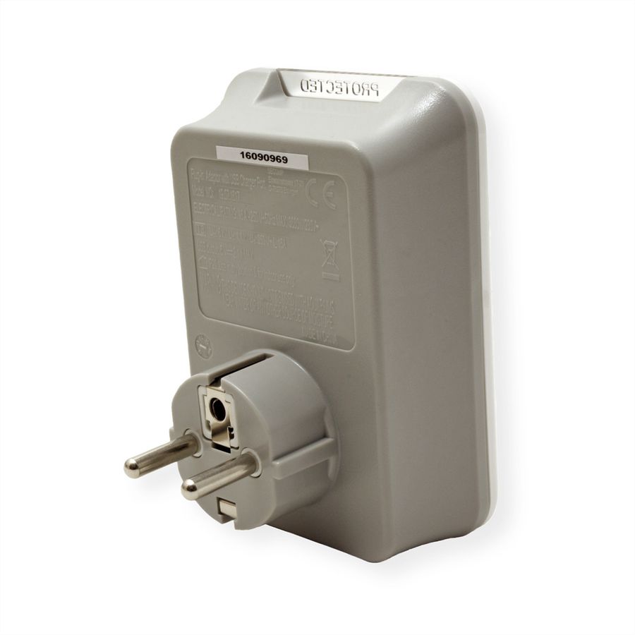 ROLINE Power Wall Outlet, 2x USB Charger, UTE version