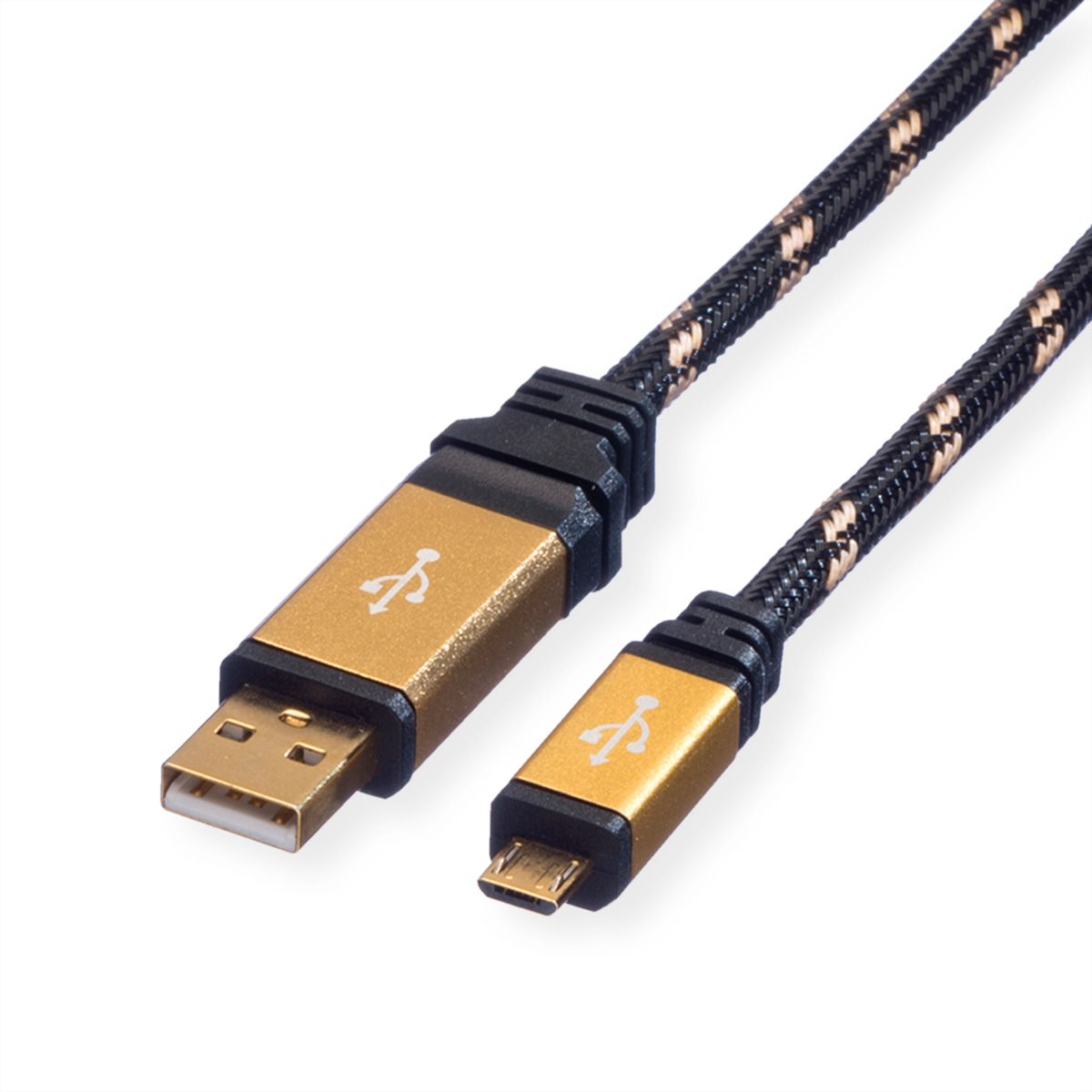 ROLINE GOLD USB 2.0 Cable, A - Micro B, M/M, 1.8 m