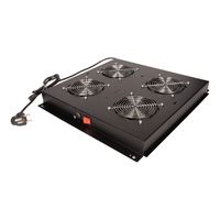 ROLINE 19" roof fan unit with 4 fans, ON/OFF black