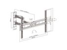 VALUE Solid Articulating Wall Mount TV Holder, up to 177.8cm (37" - 70")