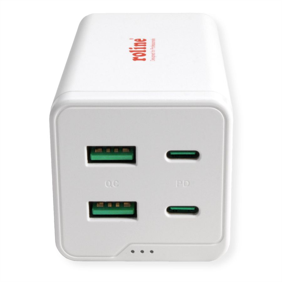 ROLINE USB Charger, 4 Ports (2x USB-C, 2x USB-A QC 3.0), max. 120W