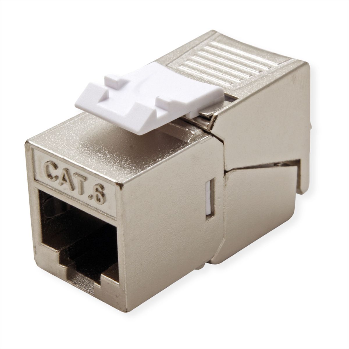 ROLINE Cat.6 (Class E) Keystone Jack, RJ-45, STP, SLIM, tool-free, silver