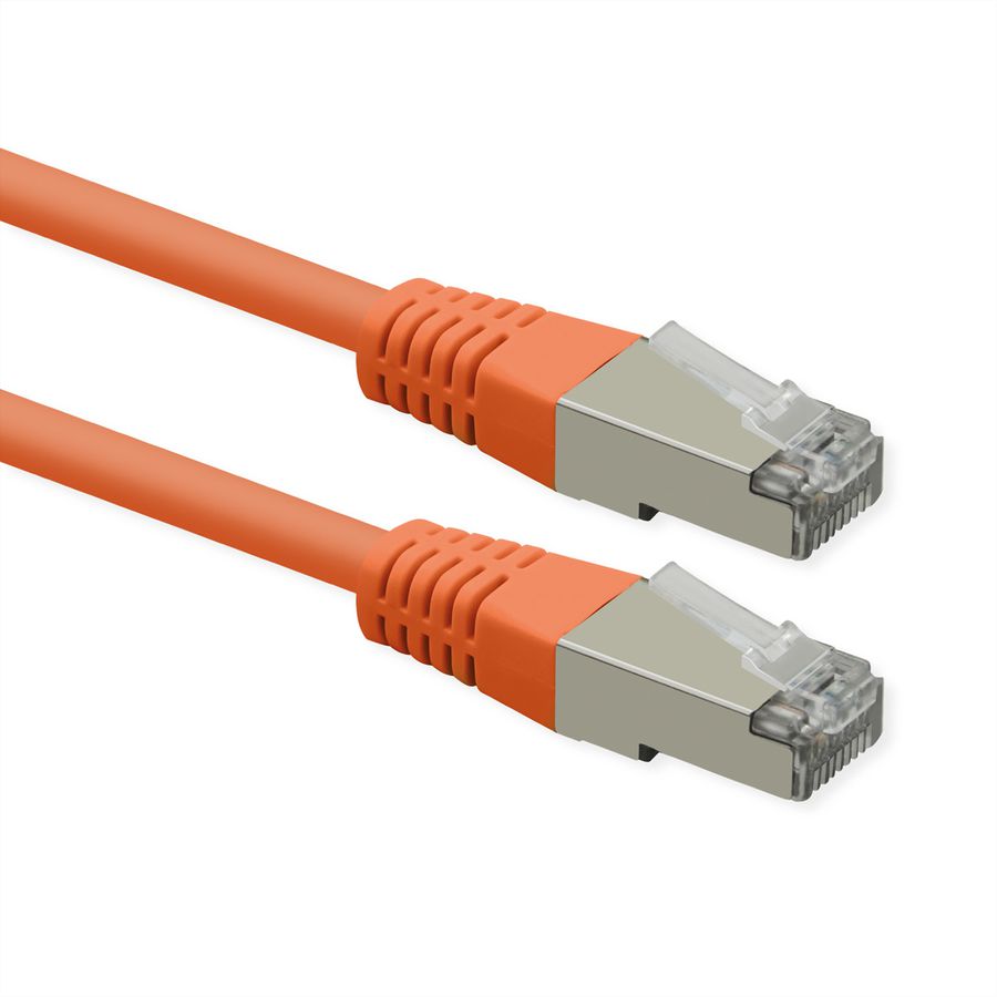 ROLINE S/FTP (PiMF) Patch Cord, Cat.6 (Class E), PoE, orange, 10 m