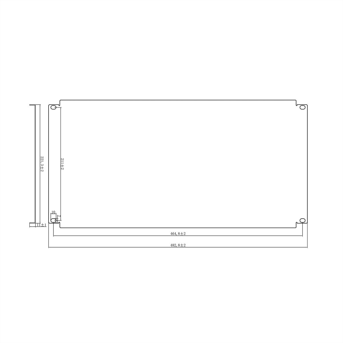 VALUE 19" Blank Panel, 5U, Metal, black