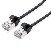 ROLINE U/FTP DataCenter Patch Cord Cat.6A (Class EA), LSOH, slim, black, 0.5 m