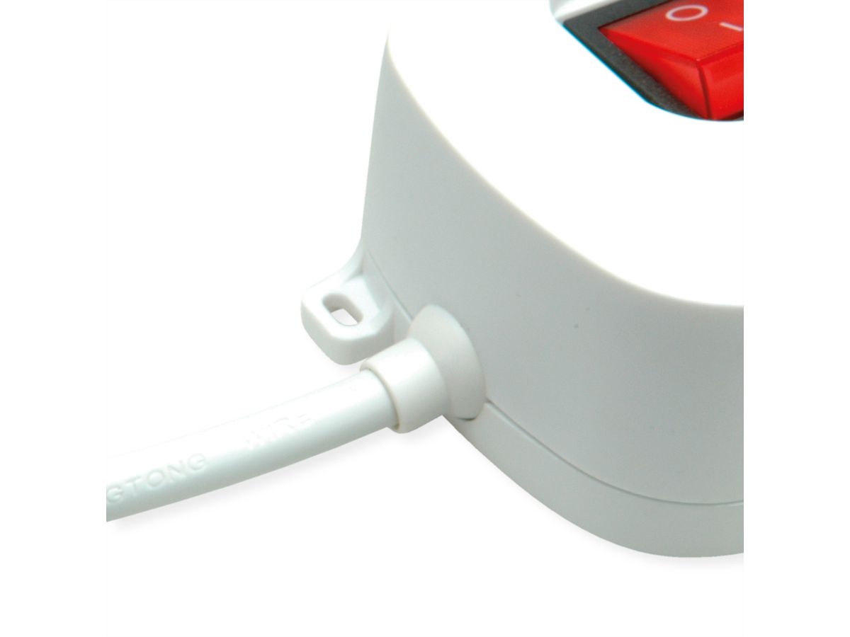 ROLINE Power Strip, 3-way, with individual on/off switches, 1x USB A, 1x USB C, 1.5 m