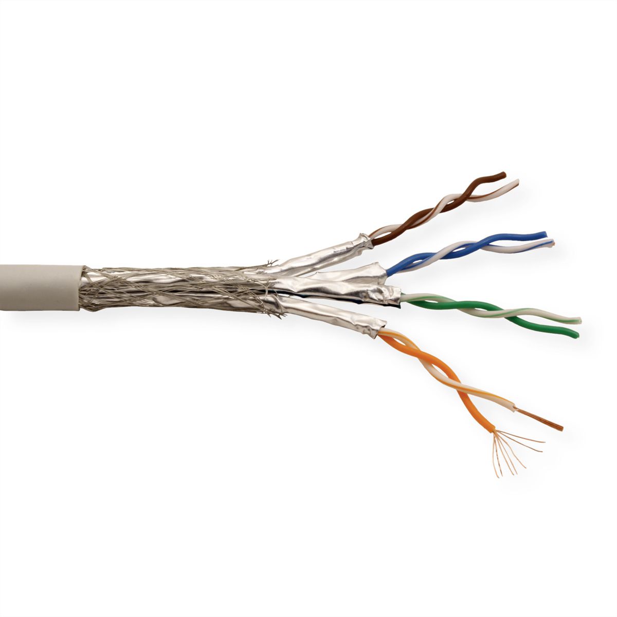 ROLINE S/FTP Cable Cat.5e (Class D), Stranded Wire, 100 m