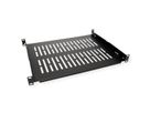 VALUE 19"-Fixed Shelf, 485 x 350mm, 1U, max. 25kg, black
