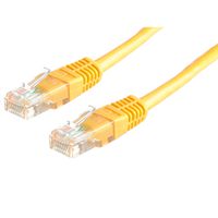 ROLINE UTP Patch Cord Cat.5e (Class D), PoE, yellow, 0.5 m