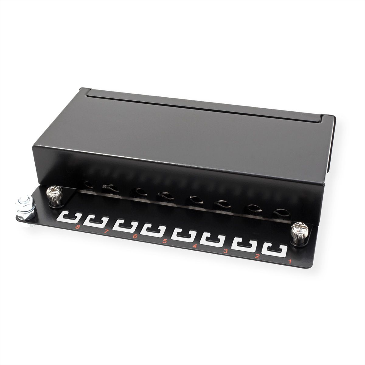 ROLINE Cat.5e (Class D) Wall Mount Patch Panel, 8 Ports, STP, black