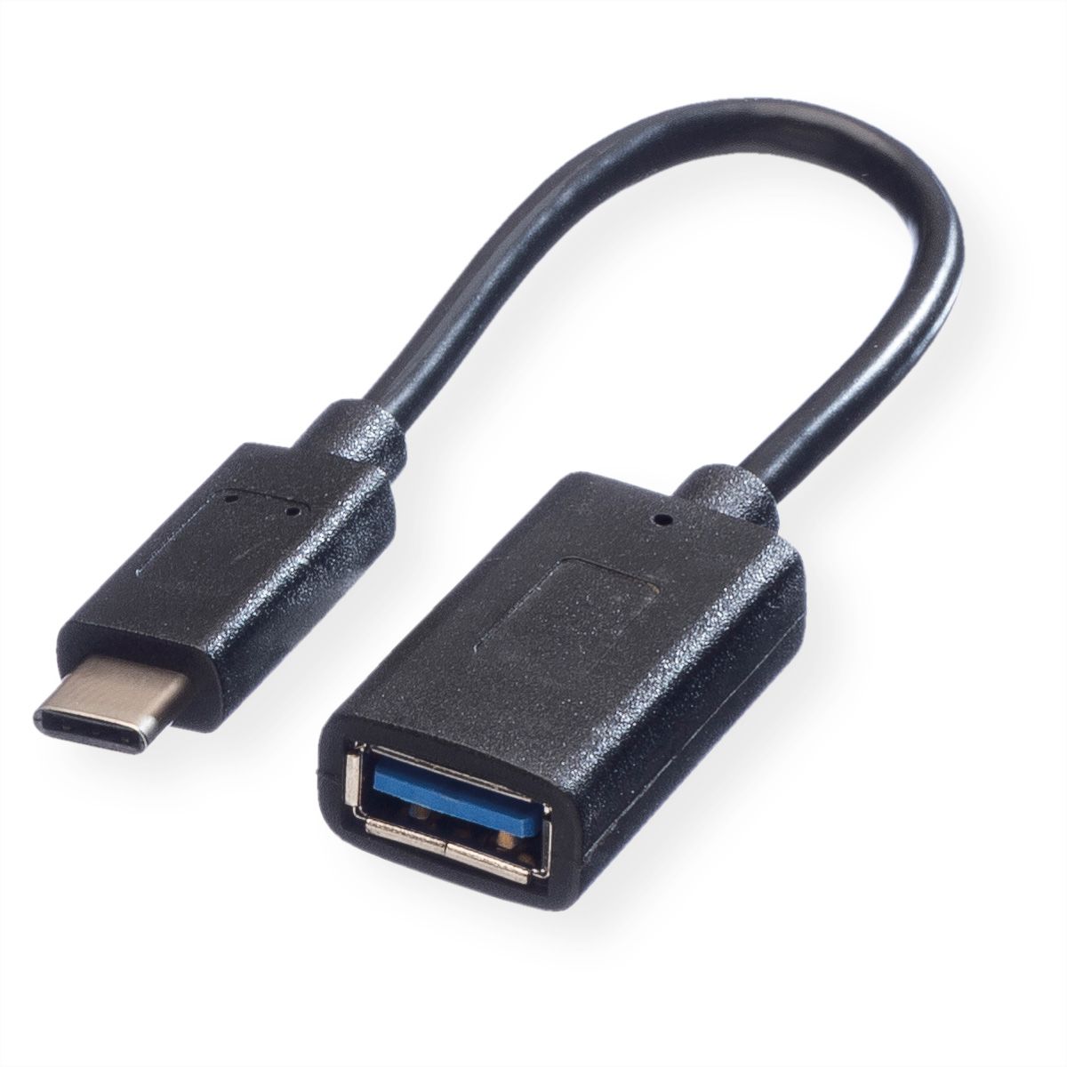 VALUE Cableadapter, USB 3.2 Gen 1, C-A, M/F, OTG, black, 0.15 m