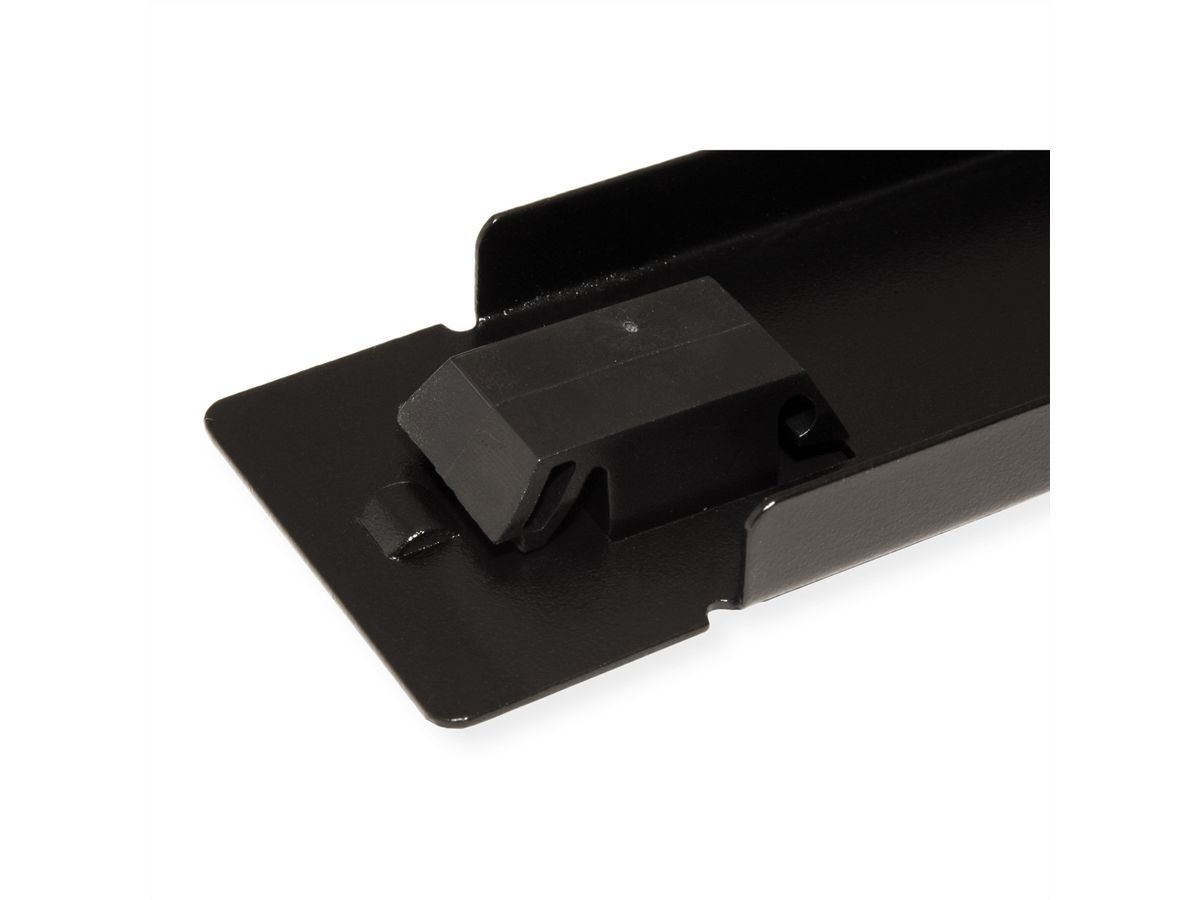 ROLINE 19" Blank Panel, Snap-in, 1U, Metal, black