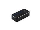 ROLINE USB 3.2 Gen 1 Hub, 4 Ports, switchable, black