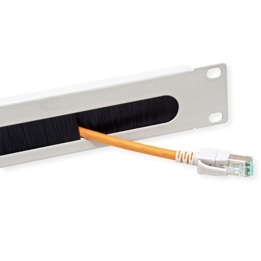 VALUE 19" Cable Entry 1U with Brush Seal, grey