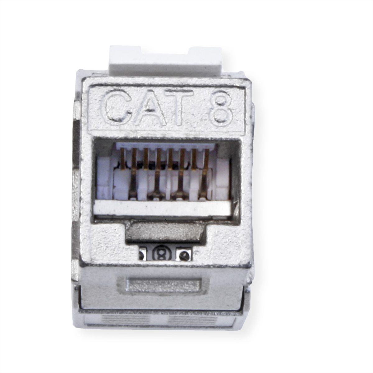 VALUE Keystone Jack, Cat.8 (Class I), RJ-45, STP, Tool-Free, silver