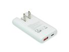 VALUE USB Wall Charger, EU/US Plug, 2x Ports (A+C), 65W, white