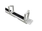 ROLINE 19-inch patch panel 1U grey, with brush strip 44x60mm grey