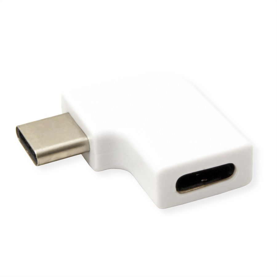 ROLINE Adapter, USB 3.2 Gen 2, Type C - C, M/F, 90° Angled, white