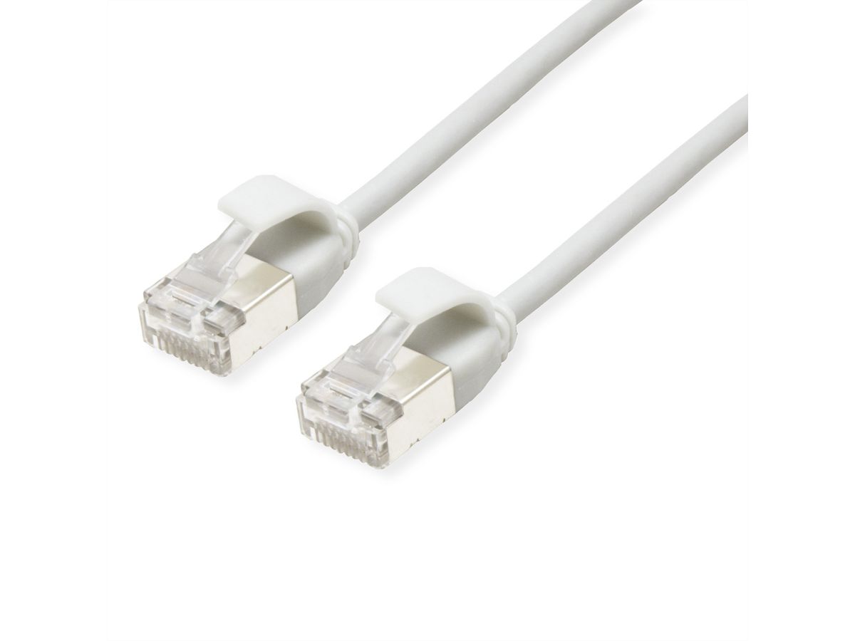 ROLINE U/FTP DataCenter Patch Cord Cat.6A (Class EA), LSOH, slim, white, 0.5 m