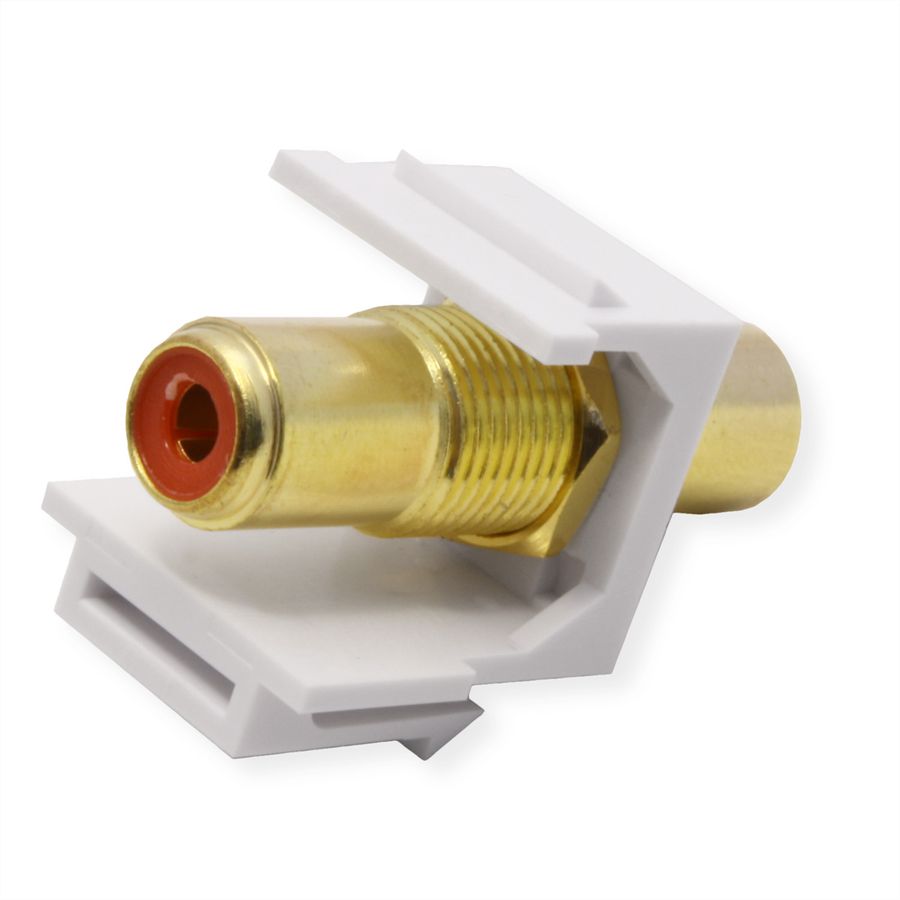 VALUE RCA Keystone Coupler, Plastic, red