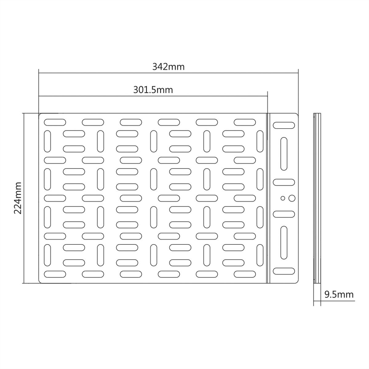 ROLINE Media player holder, large (340 x 224 mm)