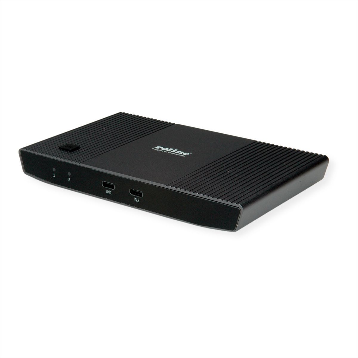 ROLINE KVM Switch, with USB Hub, HDMI 4K@60Hz, 2x USB A + 1x USB C