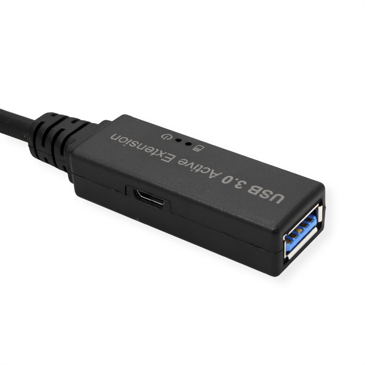 ROLINE USB 3.2 Gen 1 Active Repeater Cable, black, 5 m