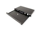 ROLINE 19" 1U Fiber Optic Patch Panel, for 16 Keystones, black