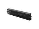 VALUE 19" Front Panel 1U with Double-Sided Patch channel, black