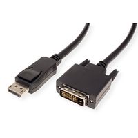 VALUE DisplayPort Cable, DP-DVI-D, M/M, black, 1 m