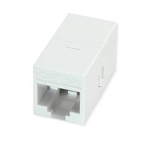 ROLINE RJ-45 Mini Inline Coupler, Cat.6A (Class EA), unshielded, white