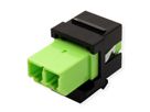 ROLINE Fiber Optic Keystone Jack, LC/LC Duplex, Multimode, OM5